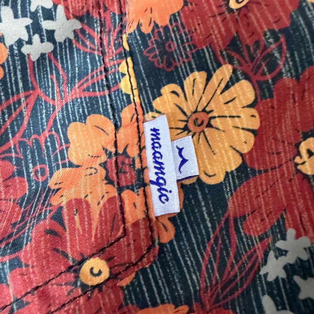 Maamgic Mens Floral Swim Trunks Orange Yellow Daisy Mesh Lined Board Shorts XL - Picture 10 of 10